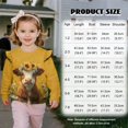thumbnail image 2 of Xixirimido Highland Cattle Sunflower Yellow Print Girls Toddler Sweatshirt Long Sleeve Ruffle Shoulder Pullover Sweater Graphic Crewneck Top Cozy Fall Winter Clothes, for 5-6Y, 2 of 7