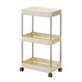 thumbnail image 2 of TNDBKQWR 3-Tiered Rolling Organizer Cart Snack Organizer, Storage with Wheels Mobile Storage Cart, Shelf Organizer Shelf Cart with Wheels, 2 of 6