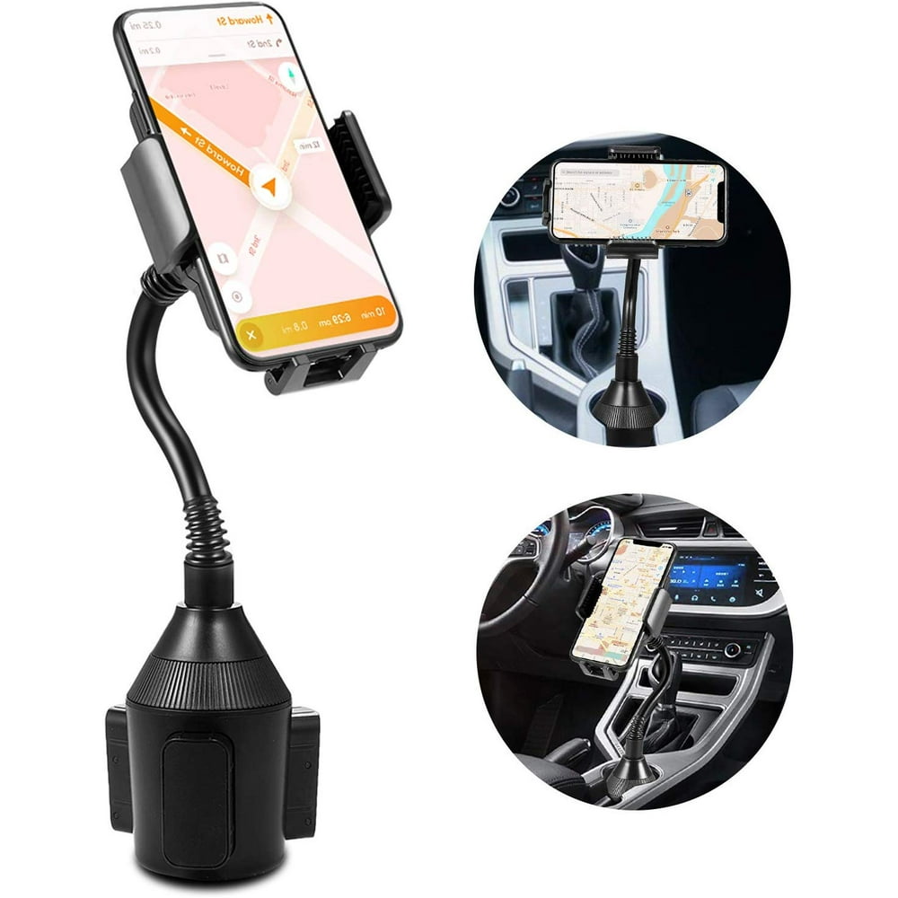 Car Cup Holder,Cell Phone Car mount with 360°Rotatable Cradle and