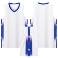 thumbnail image 3 of Trikvn Kids Boys Athletic Basketball Uniform Set 2-Piece Quick Dry Sportswear Sleeveless V-Neck Jersey Shirt and Drawstring Shorts Breathable Workout Suit for Team Sports, 3 of 5