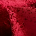 thumbnail image 3 of Deconovo Christmas Decorations Crushed Velvet Cushion Covers Square Throw Pillow Covers for Bedding 20 x 20 inch Red Pack of 2, 3 of 7