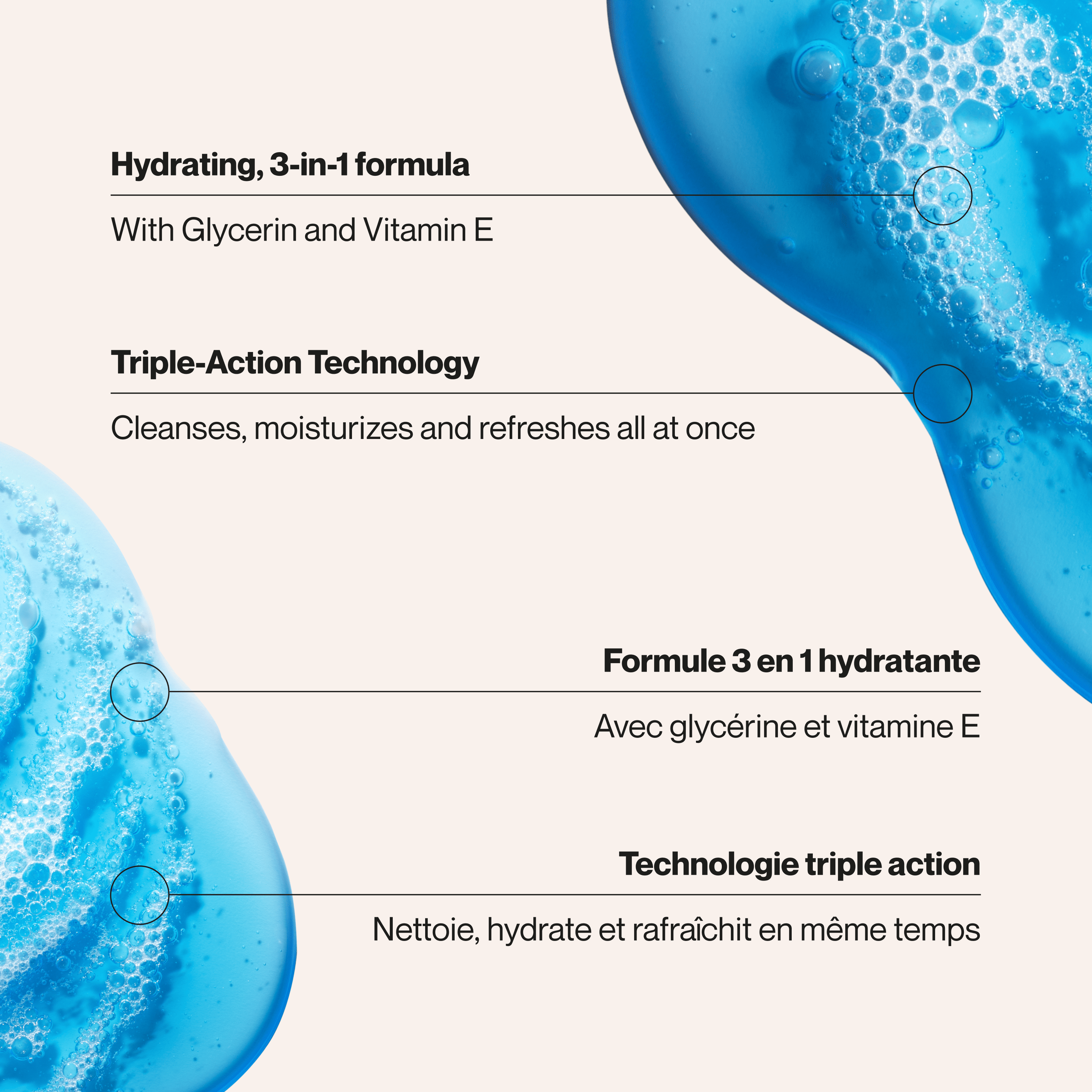 Nettoyant 3 en 1 pour le corps Suave pour hommes, nettoyant pour les cheveux, le visage et le corps, savon pour le corps pour une peau et des cheveux hydratés, un parfum frais toute la journée, 532ml