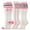 Knee High 3Pair-White, variant on TeeHee Women Breast Cancer Awareness Crew Socks 3 Pairs Pack (Pink Ribbon-3)