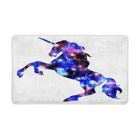 Pop Unicorn Like Galaxy Icon With Rainbow And Shine Doormat Non