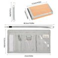 thumbnail image 3 of JIALIOU Nylon Trifold Card Wallet with ID Window Zipper Pocket for Men Women Teen Light Orange, 3 of 7