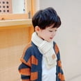 thumbnail image 2 of Bufanda para niños Otoño e invierno Bufanda pequeña para padres e hijos Bufanda corta de lana tejida cálida y combinable para mujer, 2 of 4