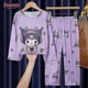 thumbnail image 4 of Sanrio My Melody Cinnamoroll pijamas de otoño para niños Kawaii Kuromi Casual suelto de manga larga para niña ropa de casa regalo, 4 of 4