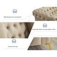 thumbnail image 5 of Hybition 3-Pieces Living Room Set Modern Velvet Sofa Set & Golden rivets-Beige, 5 of 7