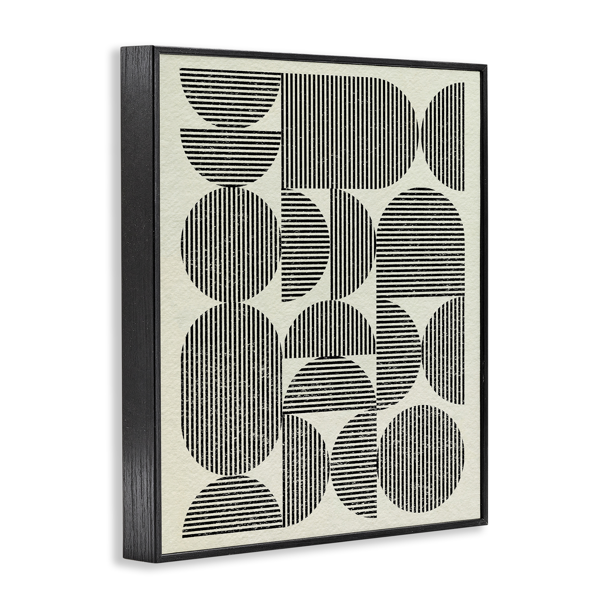 Stupell Industries Striped Arches Pattern Abstract Painting Black Framed Art Print Wall Art, 11 x 14