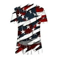 thumbnail image 4 of HaoXianJian Independence Day Flag Shirt Womens V Neck Shirt Graphic Tee Red White and Blue Shirts Causal Short Sleeve T Shirt T-Shirts 4X 5X, 4 of 4