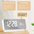 thumbnail image 4 of YIMWNYI Digital Alarm Clock with Timer, Battery Operated Countdown, 6.3" LED, Adjustable Brightness, Portable Desk Clock for Office, Bedroom, Study, Snooze Function, Temperature & Date Display, 4 of 6