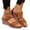 Brown, variant on Floral Cut-Out Wedge Sandals, Platform Casual Slides, Flower Decorated Wedge Shoes, Womens Thick Soled Slippers One Line Flower Design Beach Sandals With Wedge Heels Casual Summer, Black 7