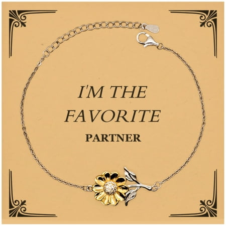 Partner Sunflower Bracelet - Im The Favorite Confidence Gift for Holidays