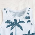 thumbnail image 5 of NOLDARES 2Pcs Baby Boy Summer Clothes Infant Toddler Beach Outfits Sleeveless Palm Tree Print Tank Tops Shorts Set(Blue,12-18 Months), 5 of 7