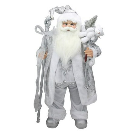 Christmas Santa Claus Figurine - Northlight Seasonal Standing Santa Claus with Staff and Gift Bag Christmas Figurines and Collectibles