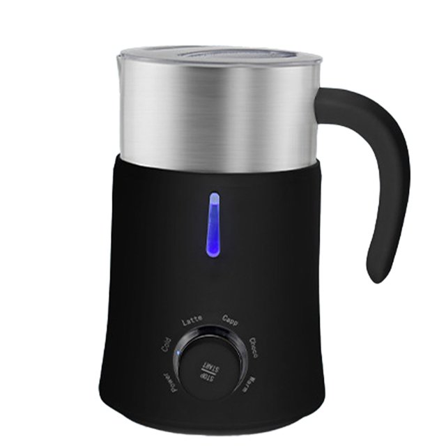 Charlodey Home Milk Frother Quiet Plastic Milk Steamer for Heating and Frothing Milk for Coffee Lattes and More Home and kitchen Black, 1 bubbler