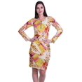 thumbnail image 1 of Moomaya Womens Full Sleeve Printed Midi Length Printed Bodycon Dress, 1 of 7