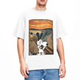 thumbnail image 3 of Camiseta de algodón divertida para hombre, con estampado artístico de Peanuts, Charlie Brown, Scream, Snoopy, camisetas hippies de verano con cuello redondo, camisetas informales de gran tamaño, 3 of 5