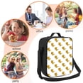 thumbnail image 5 of Rateoe Leopard Print Lunch Bag Reusable Lunch Box with Shoulder Straps for Men Women Insulated Portable Lunchbox for adults Suitable for School Work Picnic, 5 of 7