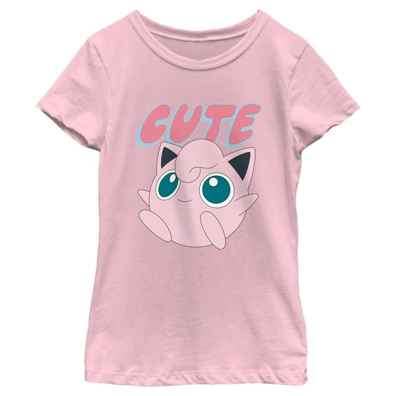 Girl's Pokemon Jigglypuff Cute Graphic T-Shirt