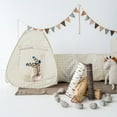 thumbnail image 5 of 3 Sprouts Recycled Fabric 3-in-1 Play Tent & Tunnel Set/Gingham/Beige, 5 of 14