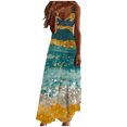 thumbnail image 2 of LSLJS Mode Femmes Été Décontracté Uni Col en V Camis Sans Manches Robe Longue, Robe d'Été Plage Robes, 2 of 5