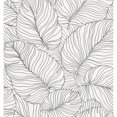 thumbnail image 1 of Grandeco - Papel Tapiz Texturizado Isa Diseño Hoja de Platanera (Negro, Blanco), 1 of 2