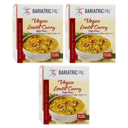BariatricPal High Protein Light Entree - Vegan Lentil Curry Size: 3-Pack