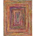 thumbnail image 1 of Unique Loom Braided Chindi Collection Casual Modern Multi Area Rug (8' 0 x 10' 0), 1 of 1