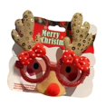 thumbnail image 1 of Gafas navideñas, monturas para gafas navideñas, gafas creativas con disfraces navideños Asta y nariz doradas, 1 of 9
