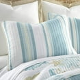 thumbnail image 5 of Levtex Home - San Sebastian Quilt Set - Full/Queen Quilt + Two Standard Pillow Shams - Sea Life - Taupe, Aqua Blue, White - Quilt Size (88x92in.) and Pillow Sham Size (26x20in.) - Reversible - Cotton, 5 of 6