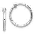 thumbnail image 1 of 925 Sterling Silver 2x19mm Non Pierced Round Hoop Earrings, 1 of 6