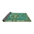 thumbnail image 2 of Ahgly Company Indoor Rectangle Geometric Turquoise Blue Traditional Area Rugs, 6' x 9', 2 of 4