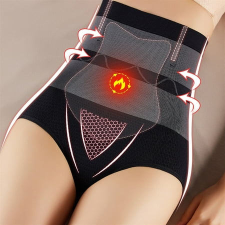 

Shapewear For Women Tummy Control Ladies Anion Comfortable Solid Color Large Size High Waist Warm Belly Hip Lift Thin Waist Panties Underwear on Clearance