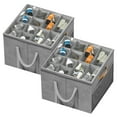 thumbnail image 1 of Organizador de almacenamiento de zapatos Aokeyee, armario grande, paquete de 2, gris, 1 of 7