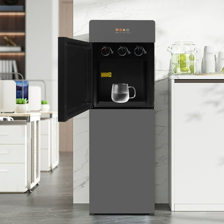 Bottom Loading Water Dispenser for 5 Gallon Bottles, Hot Cold & Room Temperature, Stainless Steel Freestanding Water Cooler Dispenser for Home & Office