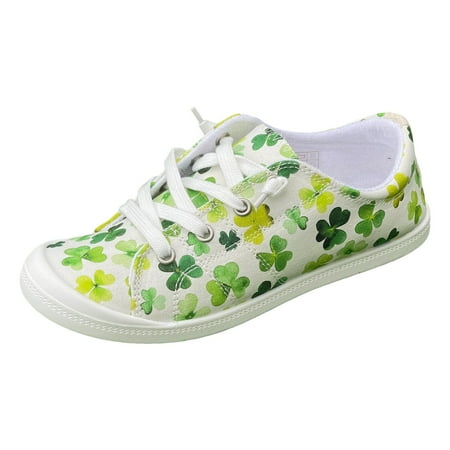 

Women Flat Bottomed Casual Shoes Are Fashionable And Can Be Worn With A Saint Pa Printed Casual Shoe