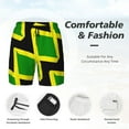thumbnail image 3 of Men's 2 in 1 Swim Trunks with Compression Liner Jamaican Flag Quick Dry Beach Shorts, 3 of 6