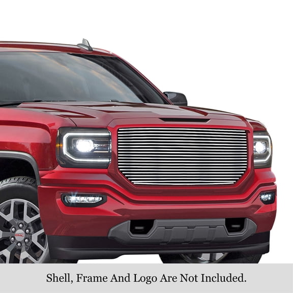 2016-2018 Gmc Sierra 1500 304 Stainless Steel Polished Finish 8X6 Horizontal Billet Stainless Steel Billet Grille