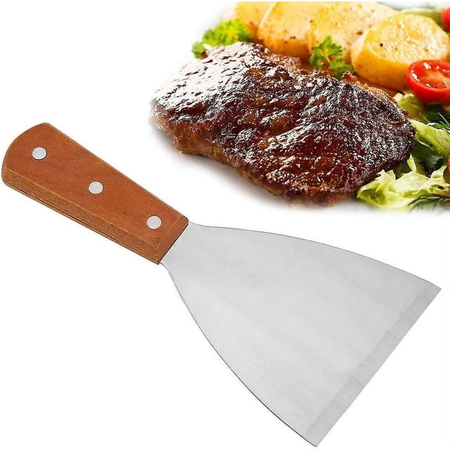 Jinsinto Plancha Spatula, Crepe Spatula Stainless Steel Grill Paddle Barbecue Spatula Scraper