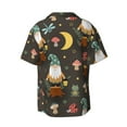 thumbnail image 2 of KLL Gnome Insect Frog Print Men's Shirt Short Sleeve Button Down Summer Cuba Beach Shirts- X-Large, 2 of 7