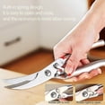 thumbnail image 2 of Poultry Scissors, Professional Kitchen Scissors, Stainless Steel Poultry Scissors, Spring Mechanism, Durable, For Chicken, Bones, Poultry, Meat, Veget, 2 of 4