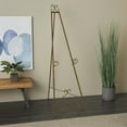 thumbnail image 4 of DecMode 23" x 68" Gold Metal Tall Adjustable Floor 3 Tier Scroll Easel, 1-Piece, 4 of 18