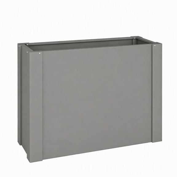 Galvanized Steel Raised Garden Bed 31.5x12.2x24 Inches Open Bottom Planter Box for Patio Backyard Balcony