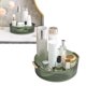 thumbnail image 5 of Organizador de cosméticos giratorio 360, almacenamiento de textura, organizador de escritorio de maquillaje giratorio con asa para baño, verde transparente, 5 of 10
