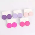 thumbnail image 4 of Bright Color Round Acrylic Soft Clay Disc Buckle Stud Earrings for Women Jewelry, 4 of 9