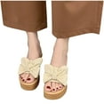 thumbnail image 2 of AXXD WomenâS Sandals Beige Wedge Summer Beach High Heel Mothers Day, 2 of 4