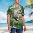 thumbnail image 5 of Sloth Hawaiian Shirts For Men, Summer Short-Sleeve Relaxed-Fit Button-Down Shirts X-Large, 5 of 9