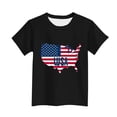 thumbnail image 4 of NAISIBABY Boys 4th of July T-Shirt, Short Sleeve Crewneck Summer Fashion Kids Patriotic Tee Black Size 12, 4 of 5