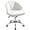 White, variant on YYEAN Velvet Vanity Chair with Wheels, Adjustable Home Office Chair with Shell-Shaped Back Swivel Chairs Desk Chair for Bedroom Makeup, Light Gray